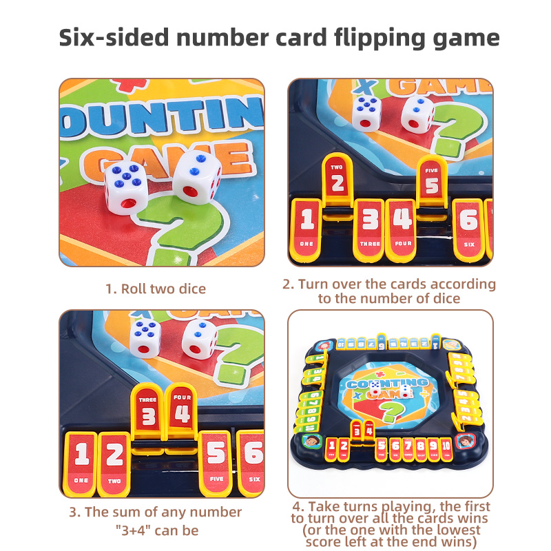 Blue Number Flip Tabletop Game - Board Game Live ulasan dan harga