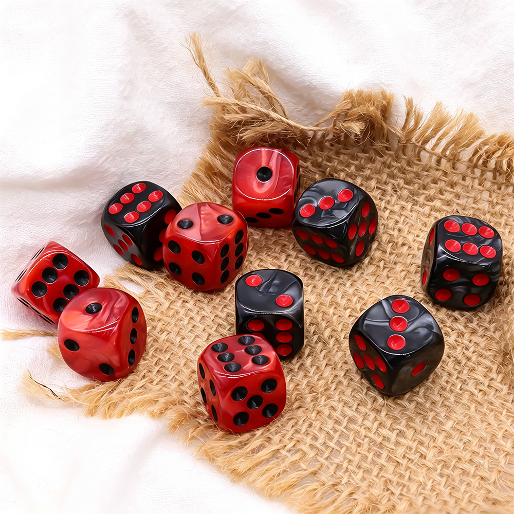 20PCS Acrylic Dice Set,D6 Blac - Board Game Live ulasan dan harga