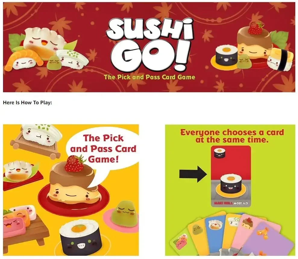 Sushi Go! & Sushi Go Party Car - Strategy Board Game ulasan dan harga